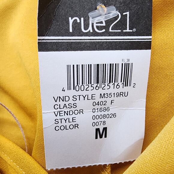 NEW Rue21 Dress Size M Yellow Faux Wrap Spaghetti Strap Mini Stretch Party - Picture 3 of 9